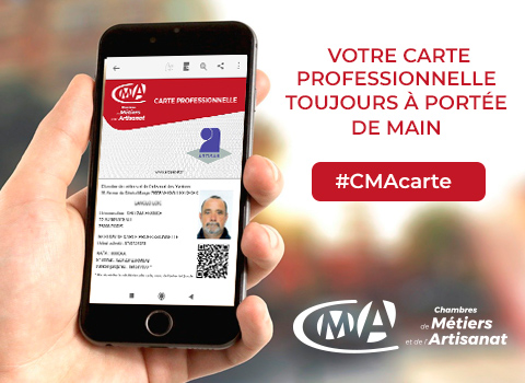 La carte professionnelle de la CMA