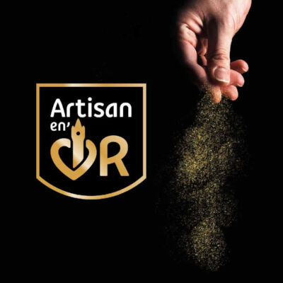 logo artisan en or