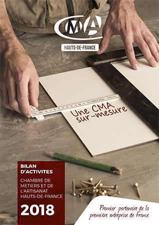 couverture du bilan d'activités 2018 de la cma hauts de france