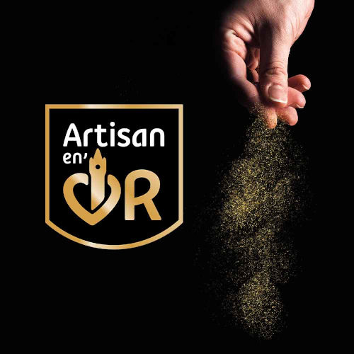 logo artisan en or