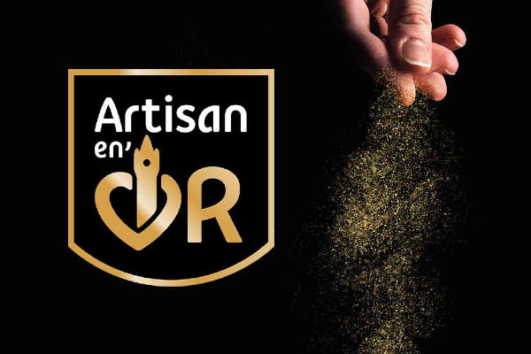 logo artisan en or