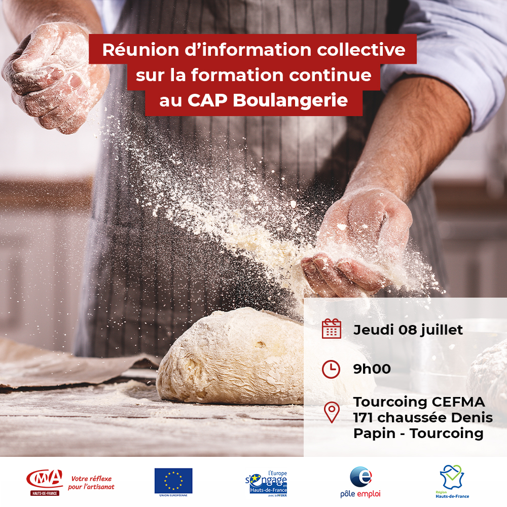 Réunion d'information formation continue au CAP Boulangerie - Visuel Fb RIC Boulanger