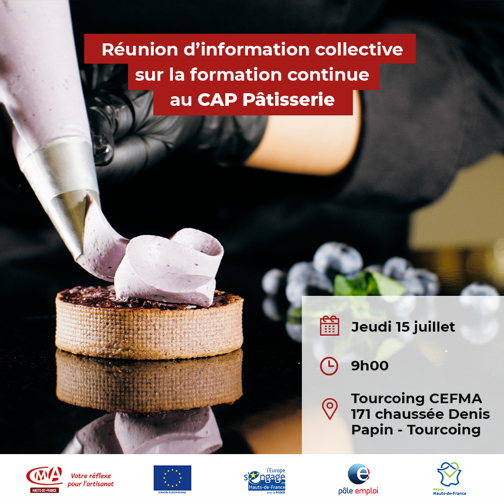 flyer réunion d'informations CAP pâtisserie