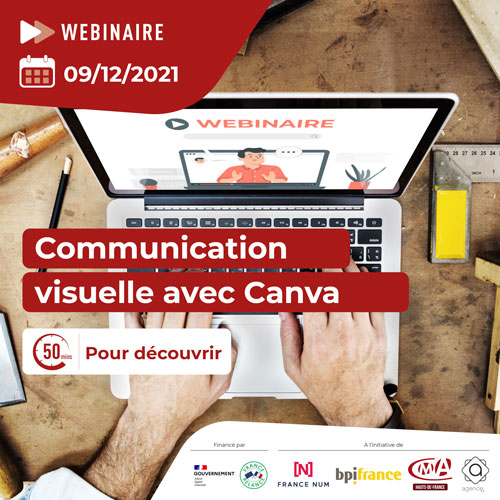 Affiche webinaire formation canva